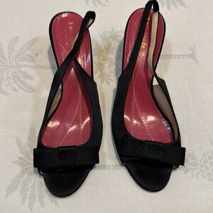 Kate Spade. Black Satin Barely Worn. Great Condition Size 7